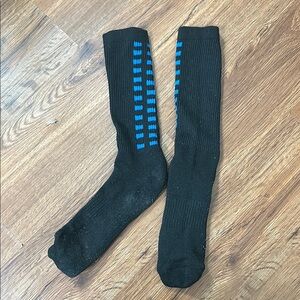 Black and Blue Striped Men's Socks